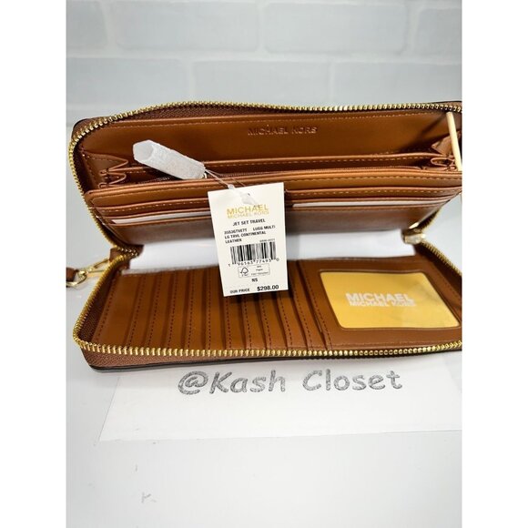 Michael Kors wristlet travel continental wristlet large wallet Luggage Multi - Picture 8 of 8
